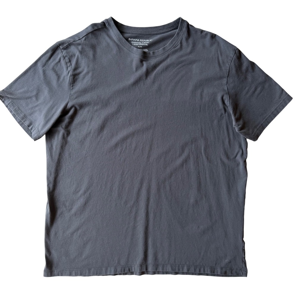 Banana Republic Essential T-Shirt Stretch Cotton Charcoal Gray Minimalist XL